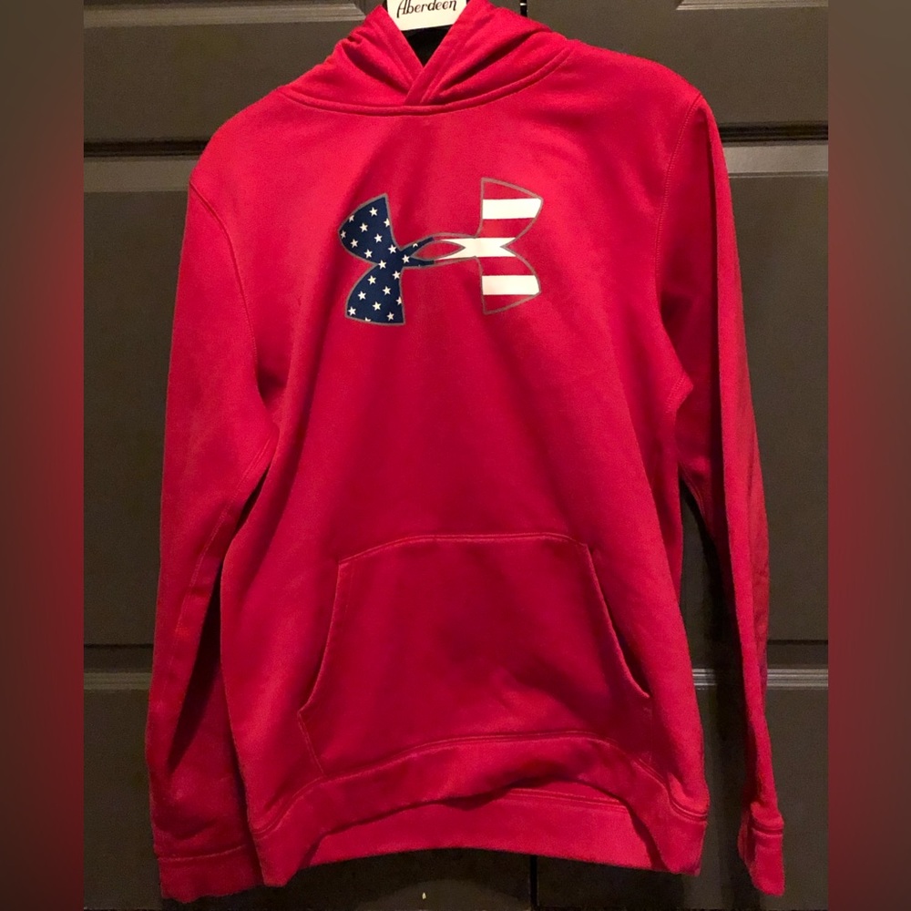 Red Hoodie Under Armour youth XL “Freedom”